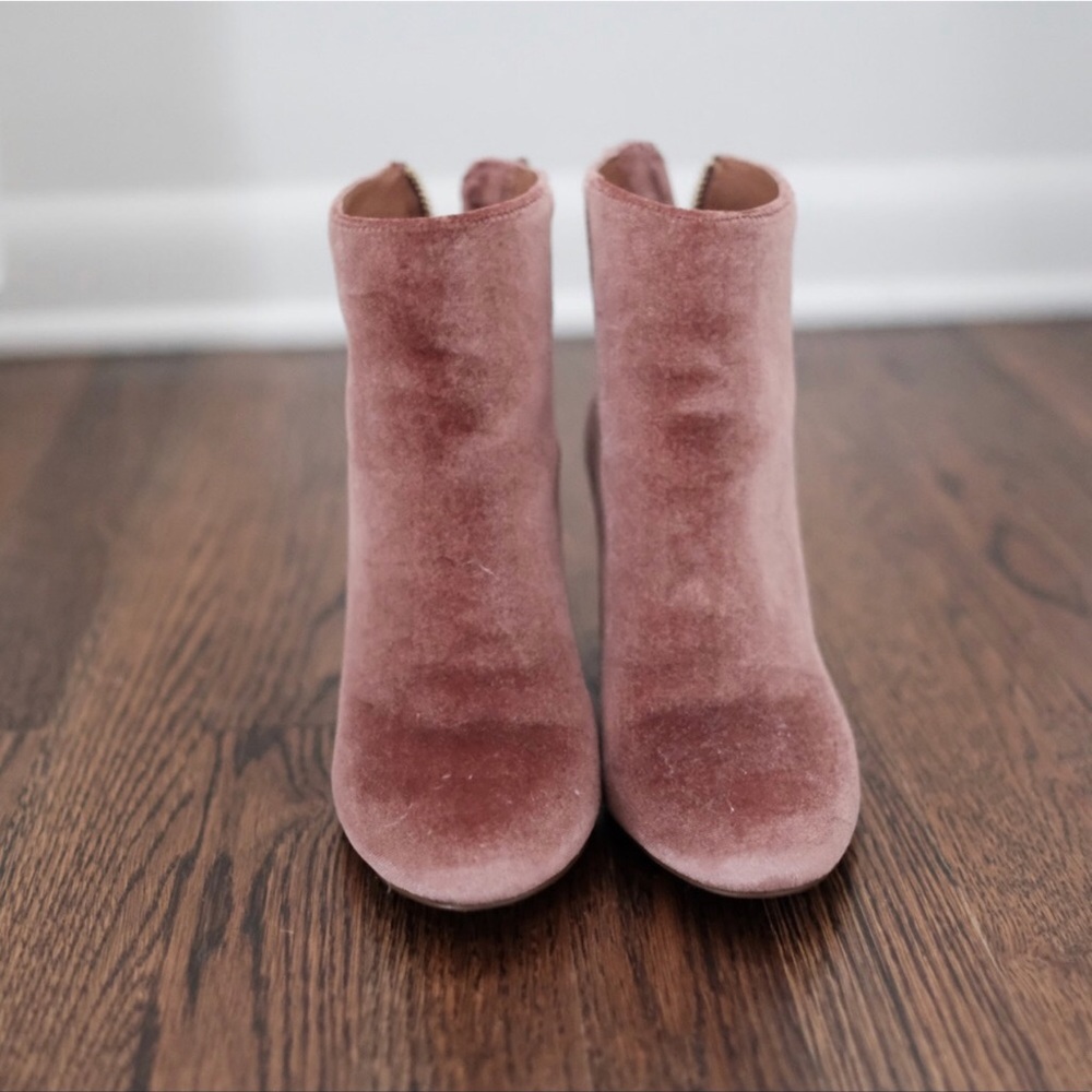 Velvet booties